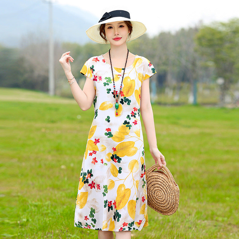 2024 Women's Summer Cotton Nightgown Dress (Plus Size)