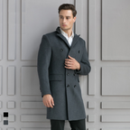 Slim Fit Men's Woolen Trench Coat