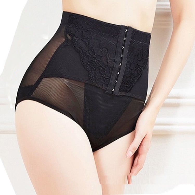 Mid-Waist Mesh Seamless Corset Body Sculpting Panties