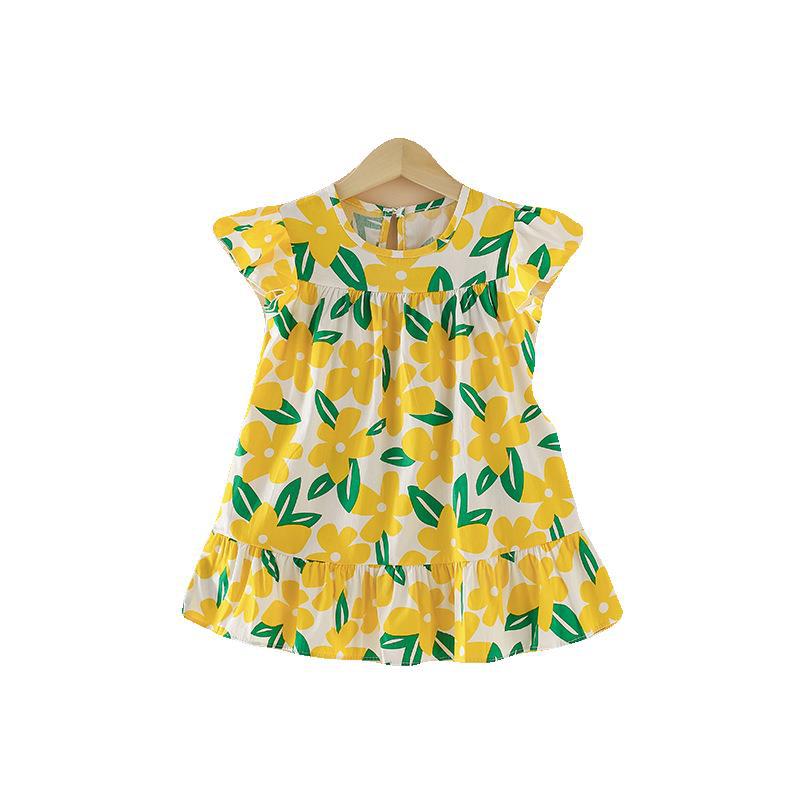 Spring Sweet Cotton A-Line Dress for Girls