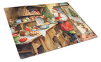 Cookies with Santa Claus Glass Cutting Board