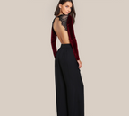 Lace Bodysuit with Open Back and Fitted Design