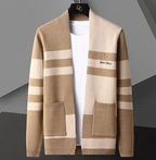 Men's Long Sleeve Knit Cardigan - Korean Style Fashion