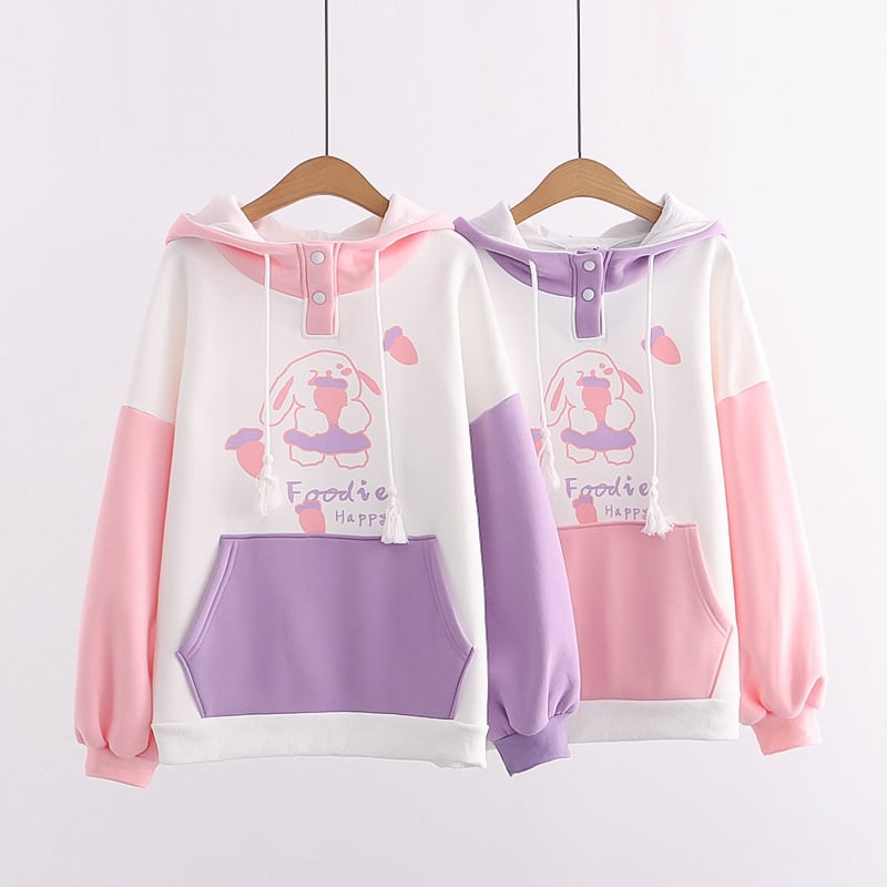 Colorblock Hooded Fleece Sweatshirt with Large Pockets | Streetwear