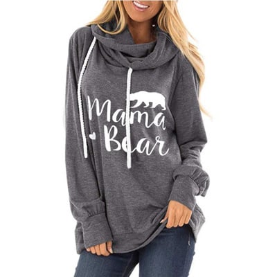 Hoodless Sweater with Trendy Autumn and Winter Print