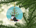 Siberian Forest Cat Christmas Ceramic Ornament