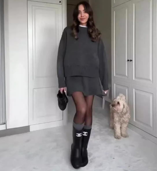 Chic Knit Sweater Skirt Set
