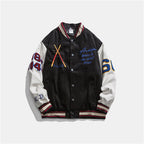 Retro Casual Jacket with Loose Overalls for Baseball