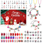 Handmade DIY Santa Claus Beaded Bracelet Gift Box