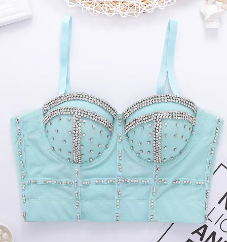 Beaded Shaping Corset Tube Top