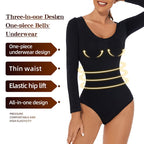 Women's Seamless Long Sleeve Corset Jumpsuit