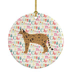 Savannah #2 Cat Christmas Ceramic Ornament