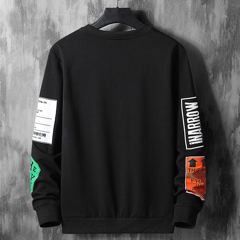 Men's Long-Sleeved Travel Sweatshirt with Cartoon Print | Streetwear
