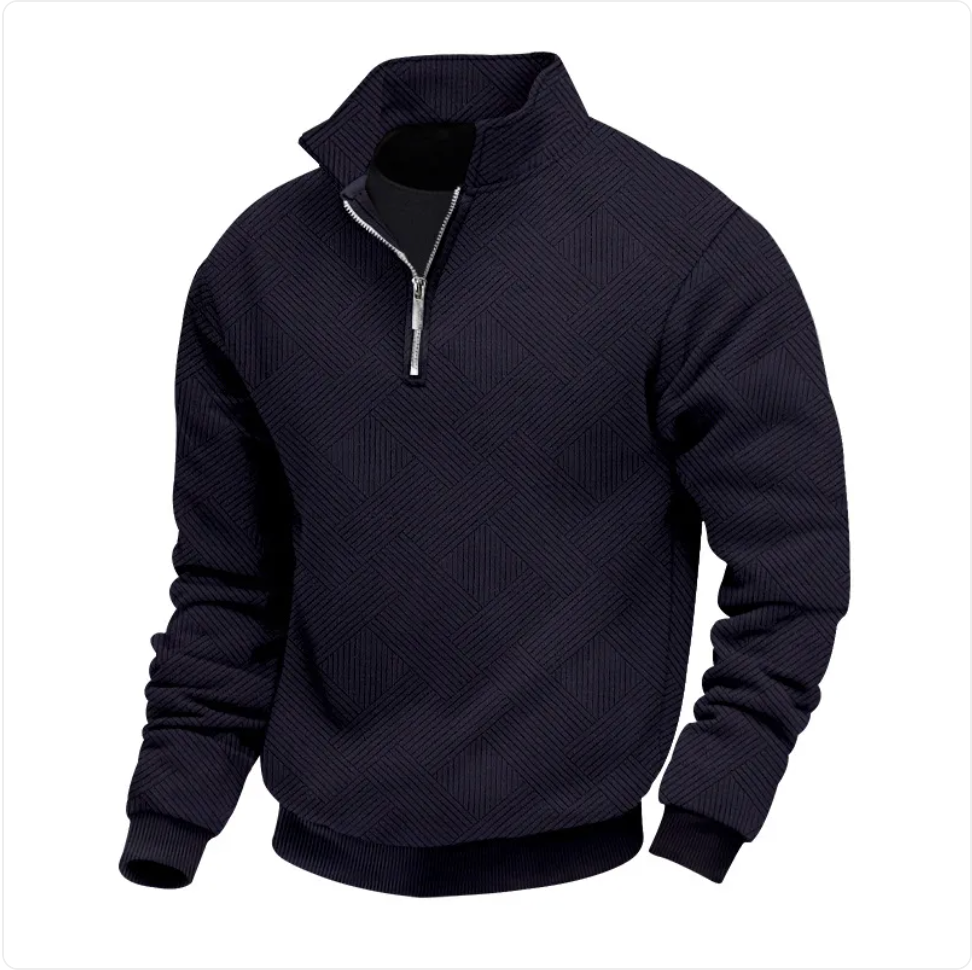 Men's Loose-Fit Zip-Up Pullover