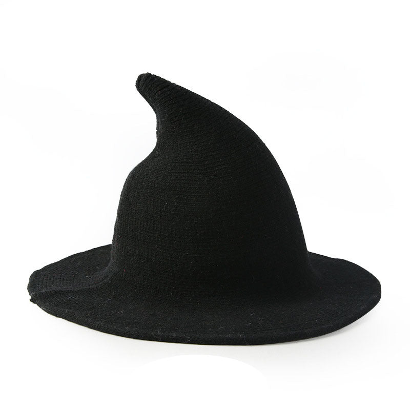 European American Halloween Wool Wizard Hat | Embroidered Cap
