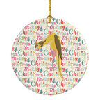 Jibso Canary Christmas Ceramic Ornament