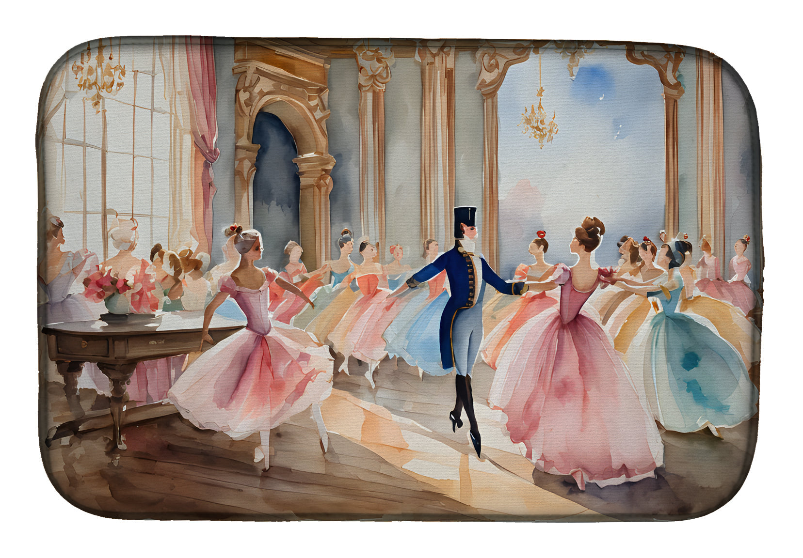 Christmas Nutcracker Ballet Dish Drying Mat