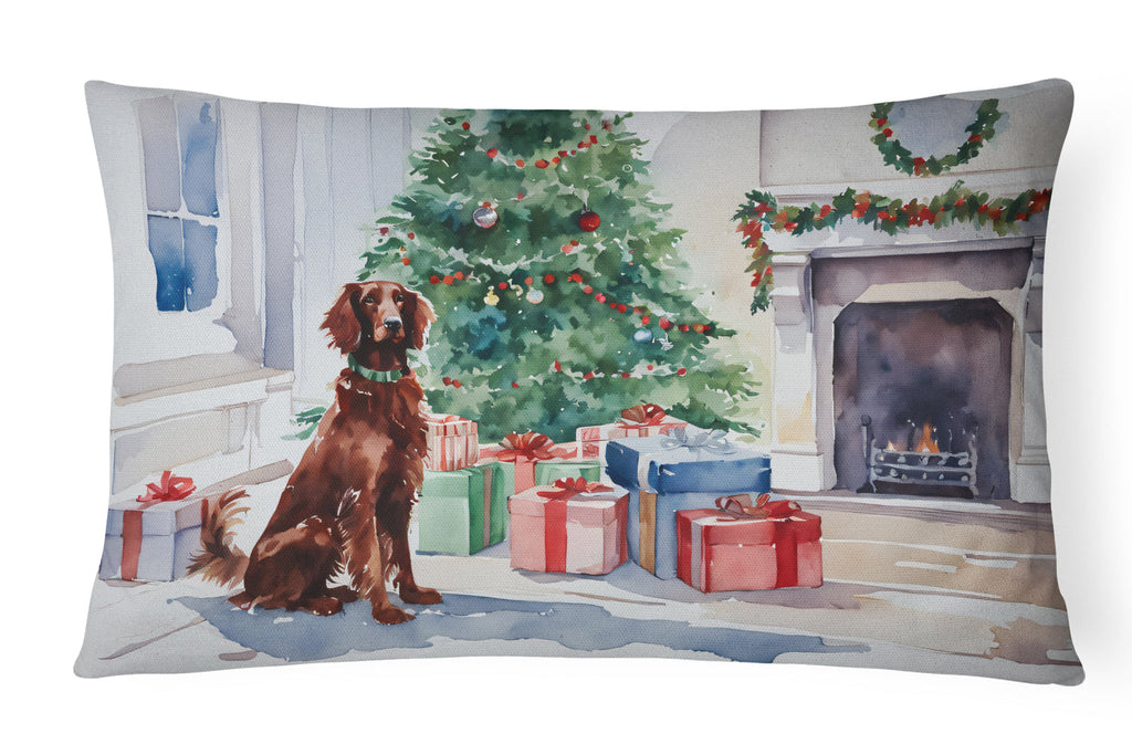 Irish Setter Cozy Christmas Throw Pillow