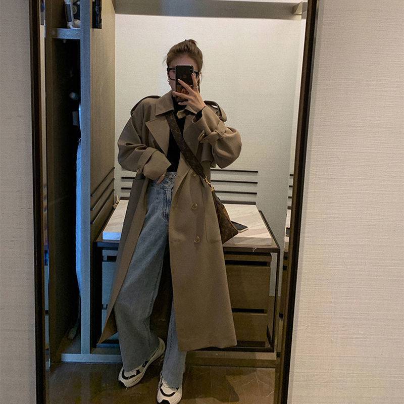 Mid-length Trench Coat for Women - Fashionable & Simple