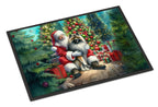 Keeshond and Santa Claus Doormat