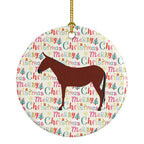 Hinny Horse Donkey Christmas Ceramic Ornament