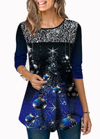 Fashion Christmas Print Crew Neck T-Shirt | Streetwear