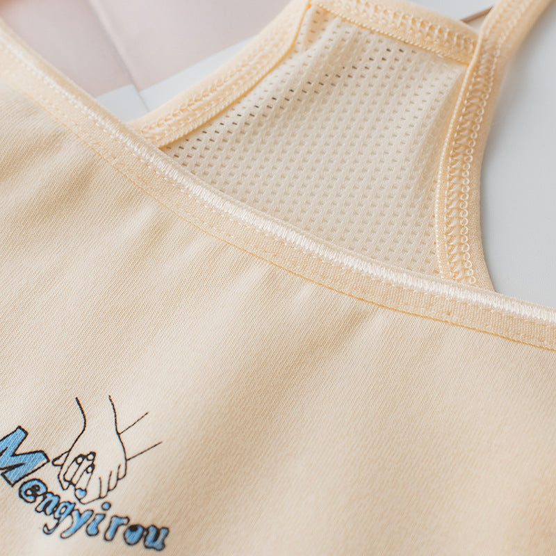 Girls' Wireless Spaghetti Strap Training Bra