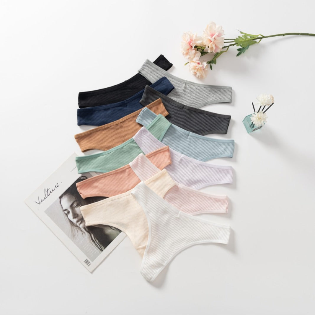 Women's Cotton Thong Underwear - Simple & Stylish