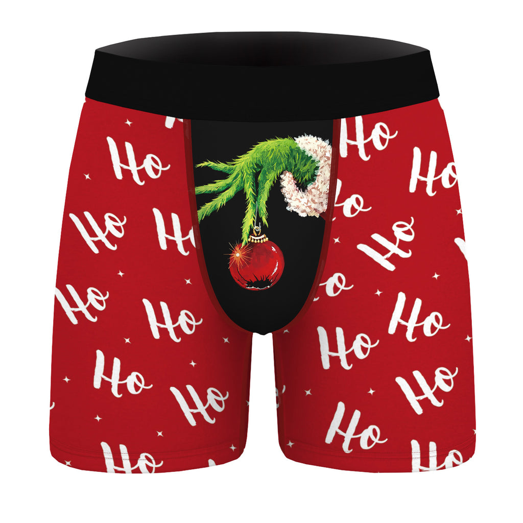 Men's Breathable Polyester Christmas Costume Panties
