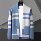 Men's Long Sleeve Knit Cardigan - Korean Style Fashion