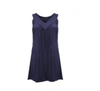 Fashion V-Neck Sleeveless Solid Color Dress for Women