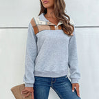 Vintage Women's Stand Collar Pullover Sweater | Streetwear