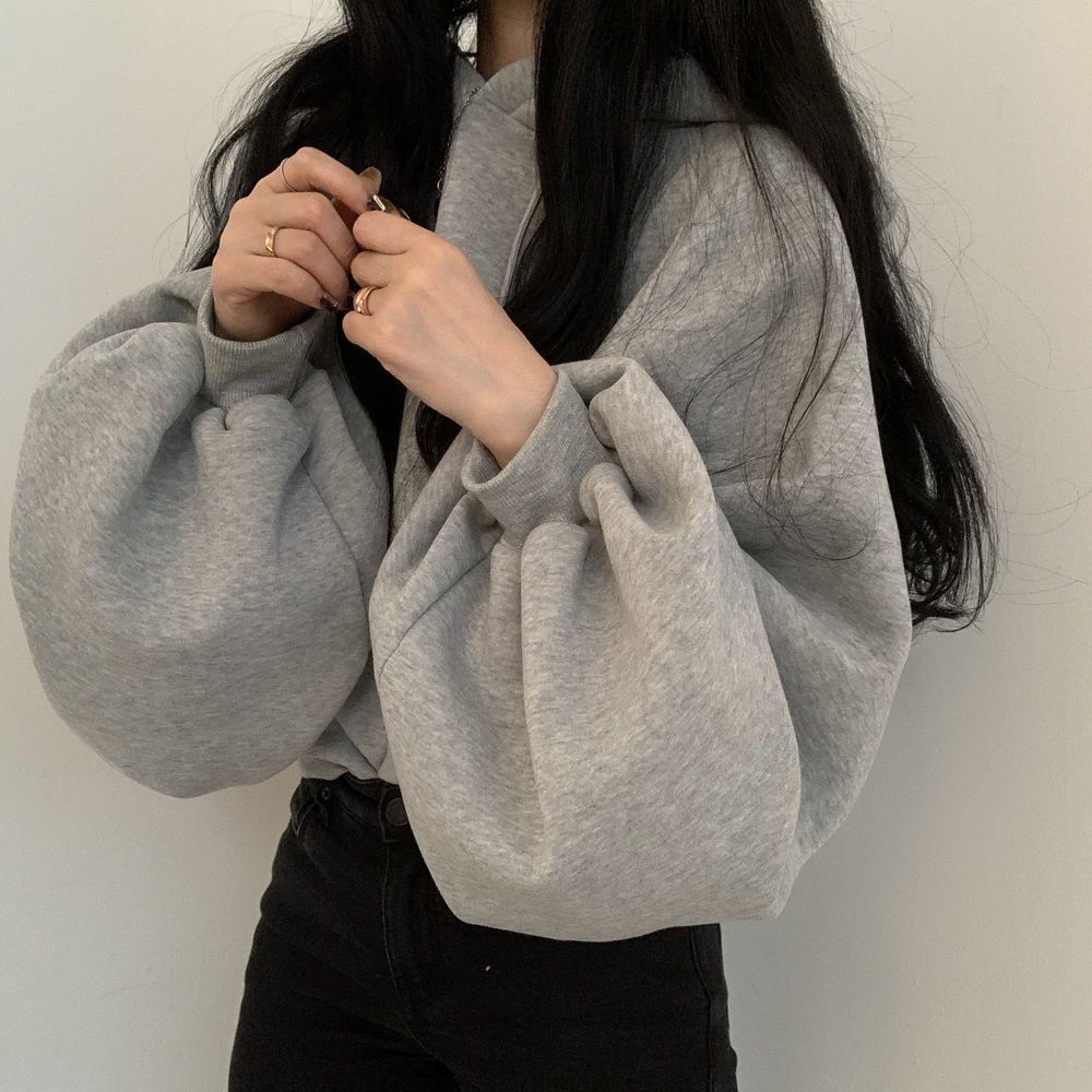 Women's Lantern Sleeve Casual Hoodie, Harajuku Style, 10 Colors | Streetwear