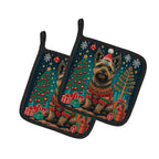 Cairn Terrier Christmas Pair of Pot Holders