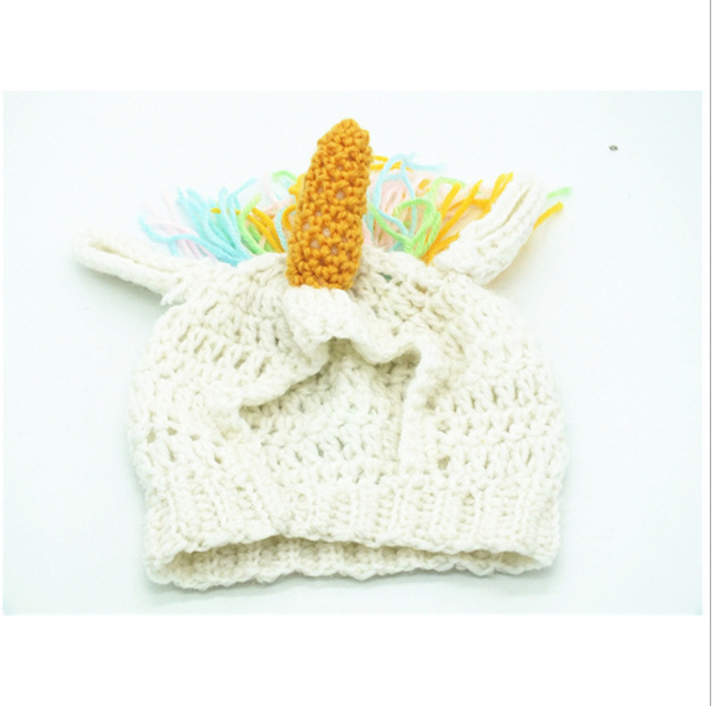 "Yarn Beanie for Pets - Unicorn Design"