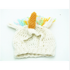 "Yarn Beanie for Pets - Unicorn Design"