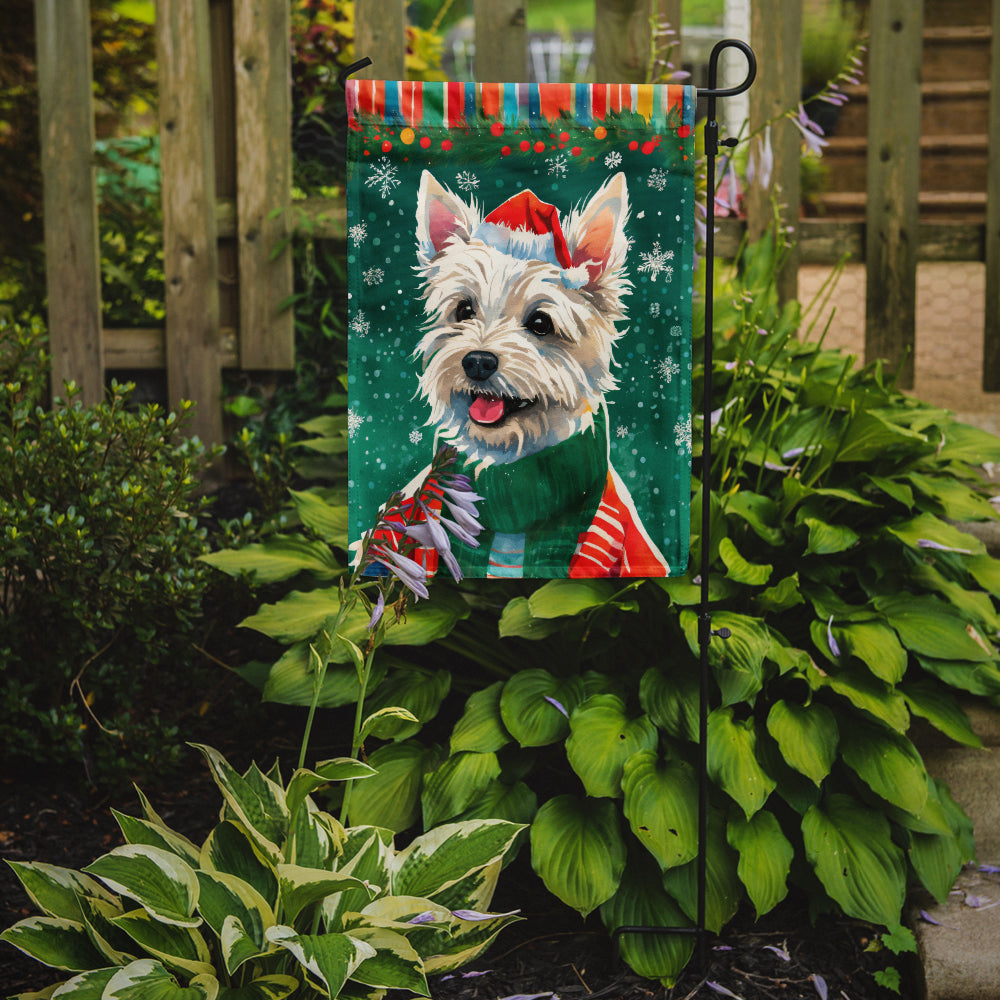 Westie Christmas Garden Flag