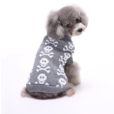 Christmas Snowflake High Neck Dog Sweater for Pets