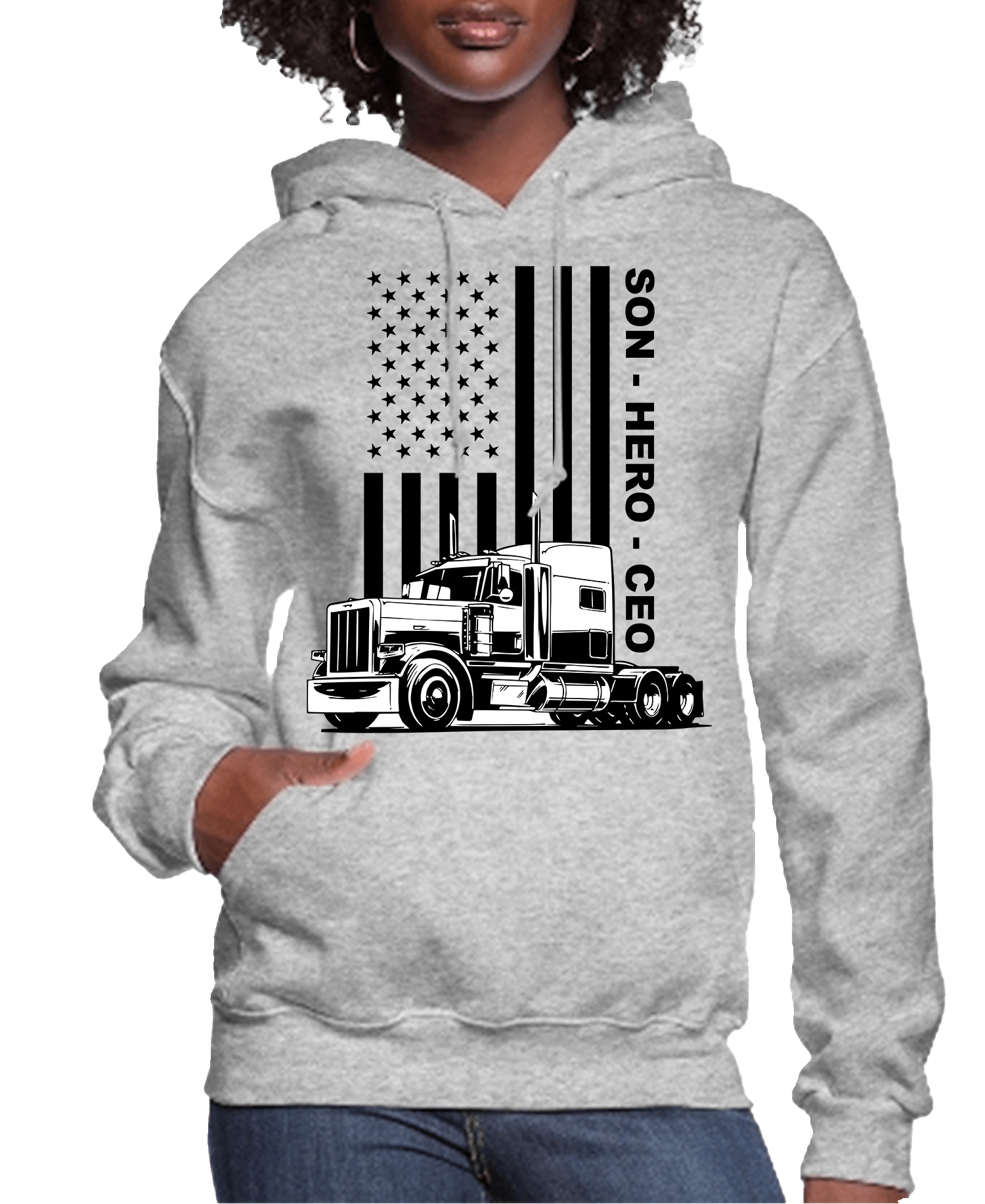 USA Trucker, Son, Hero, CEO Women’s Hoodie | Streetwear