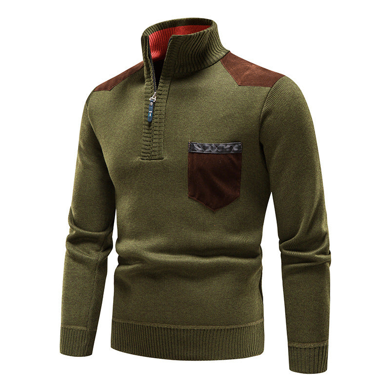 Thickened Plush Sweater Pullover with Zipper