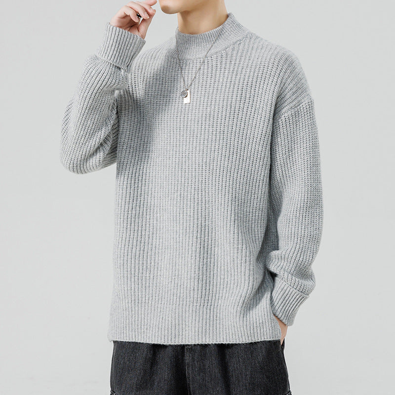 Men's Casual Knitwear Half High Neck Sweater