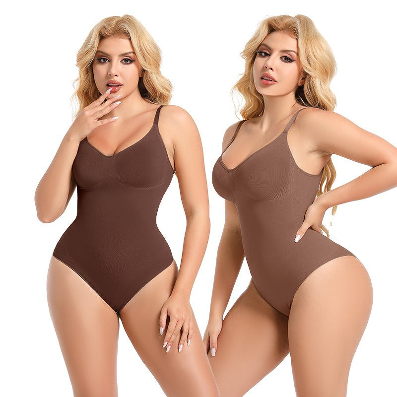 Seamless Nylon Waist Shaper Bodysuit