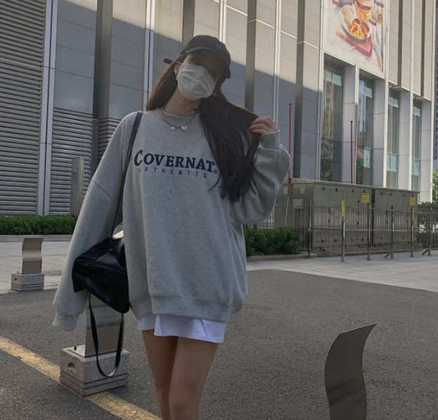 Embroidered Loose Casual Thick Cotton Sweatshirt | Streetwear