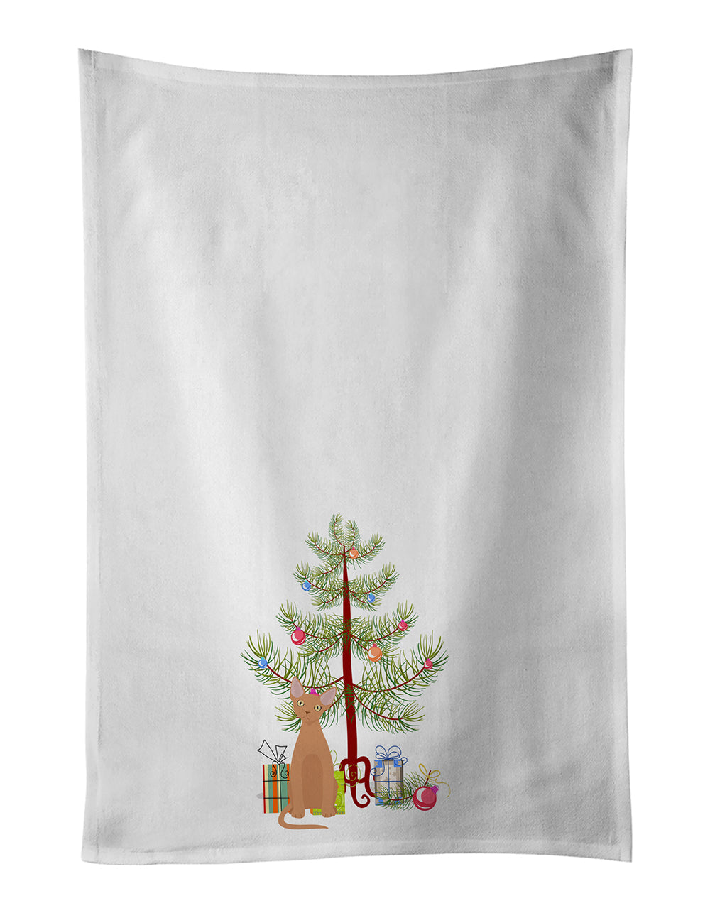 Devon Rex Cat Christmas Kitchen Towel Set of 2