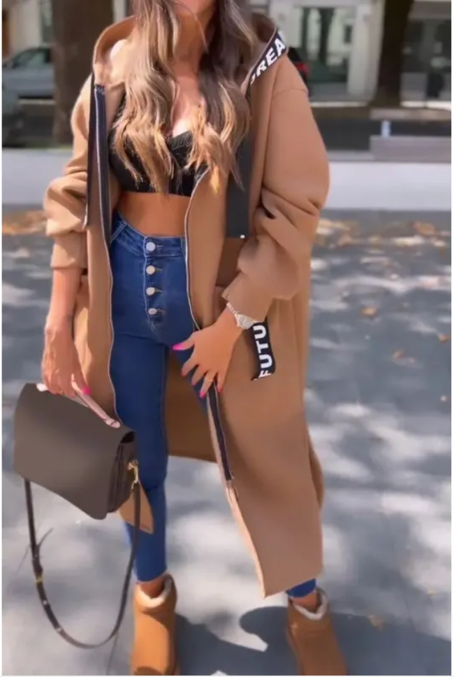 Women's Hooded Zip-Up Sports Jacket