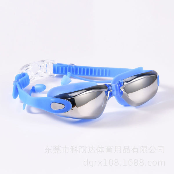 Anti-Fog Swim Goggles with Earplugs (Myopia Options)