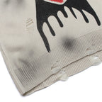 Retro Hand-Painted Heart Hip Hop Sweater for Couples
