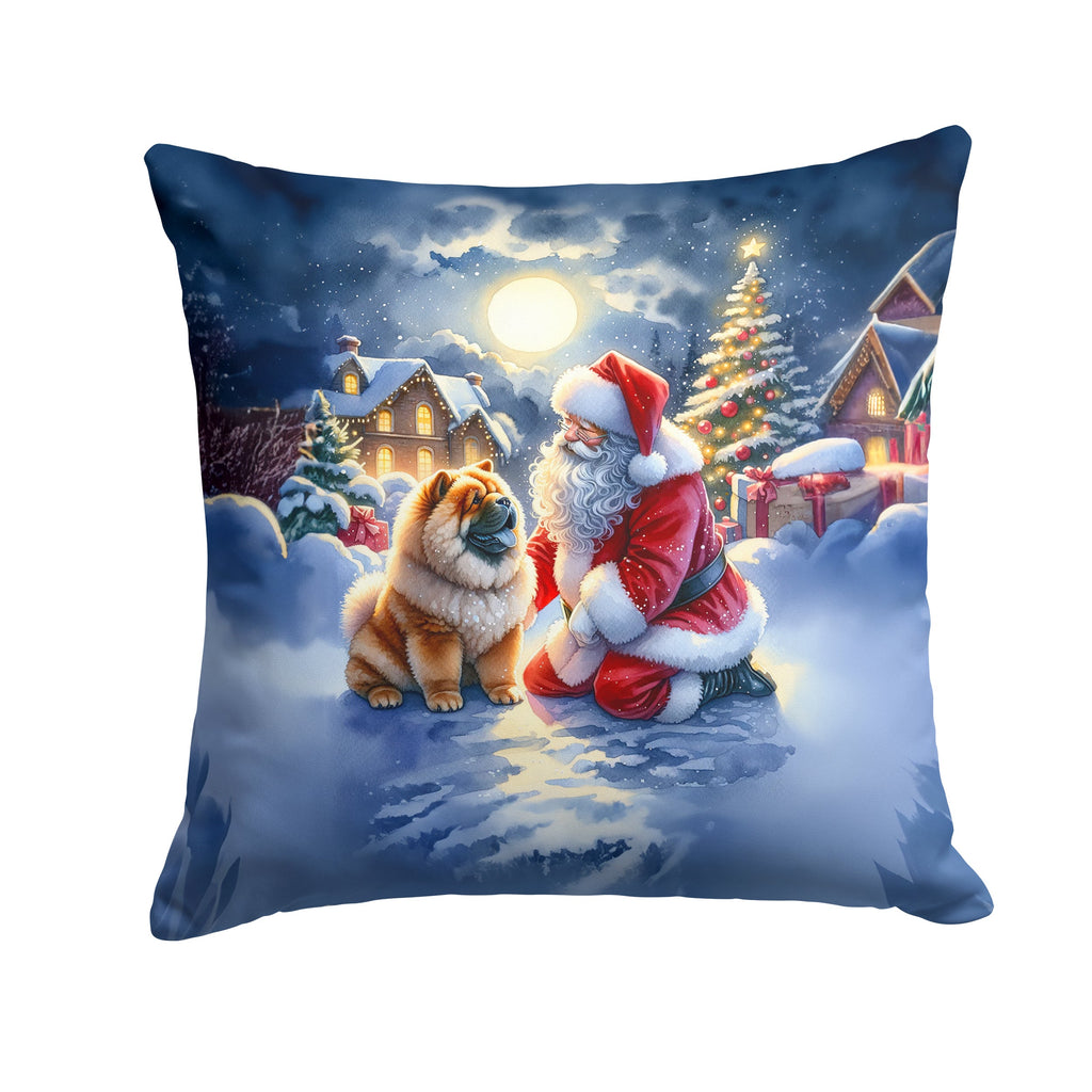 Chow Chow and Santa Claus Throw Pillow