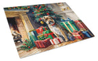 Border Terrier Cozy Christmas Glass Cutting Board
