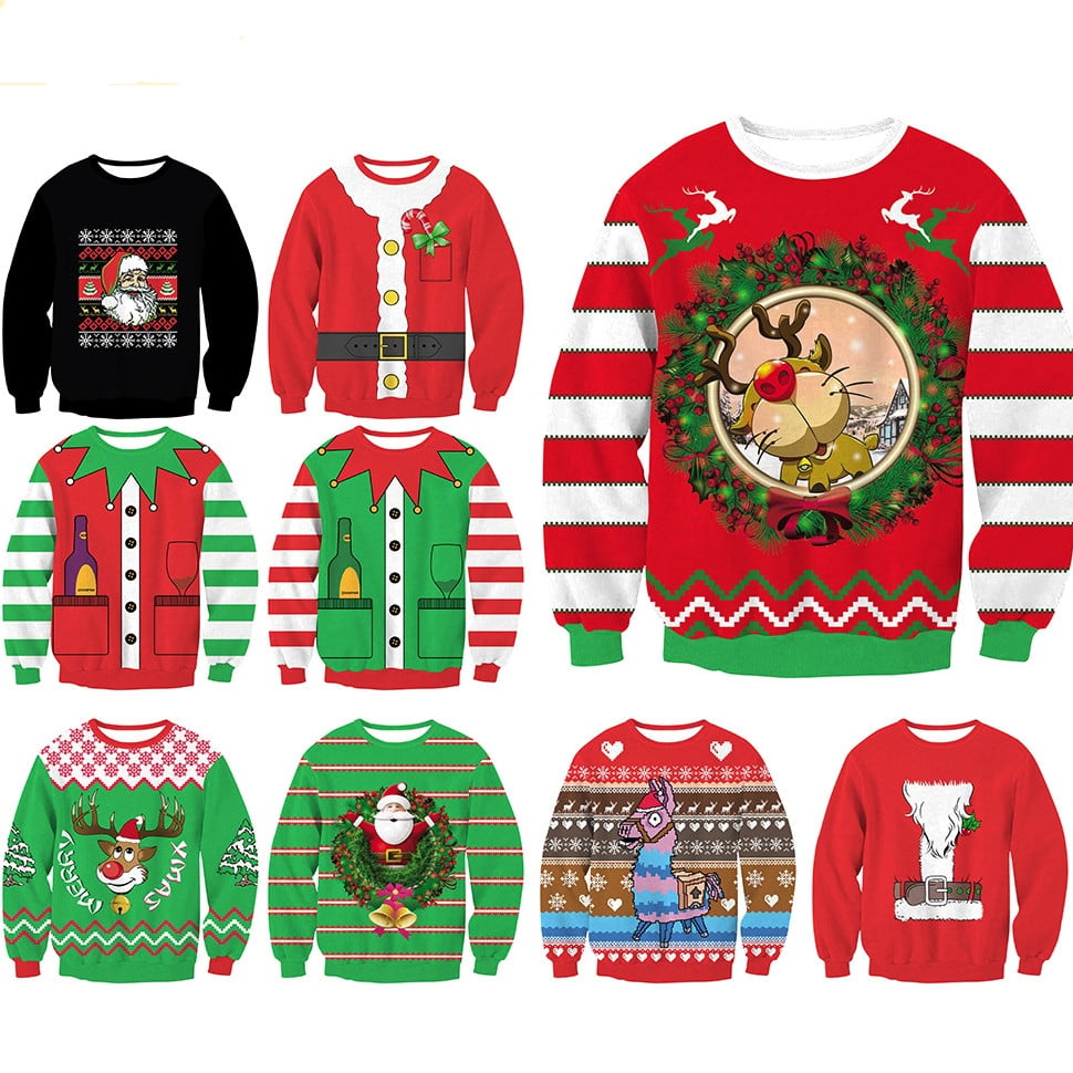 3D Digital Printed Women's Christmas Pullover Sweatshirt | Streetwear